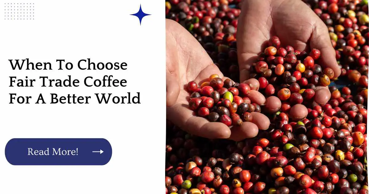 When To Choose Fair Trade Coffee For A Better World